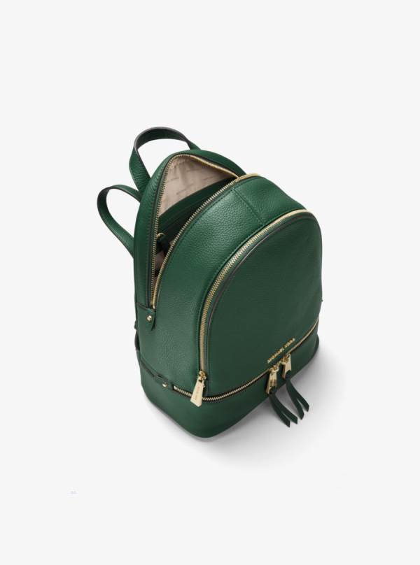 Damske Batohy Michael Kors Rhea Medium Leather Olivovo Zelená - Kabelky Michael Kors Vypredaj | LQYGO-9817